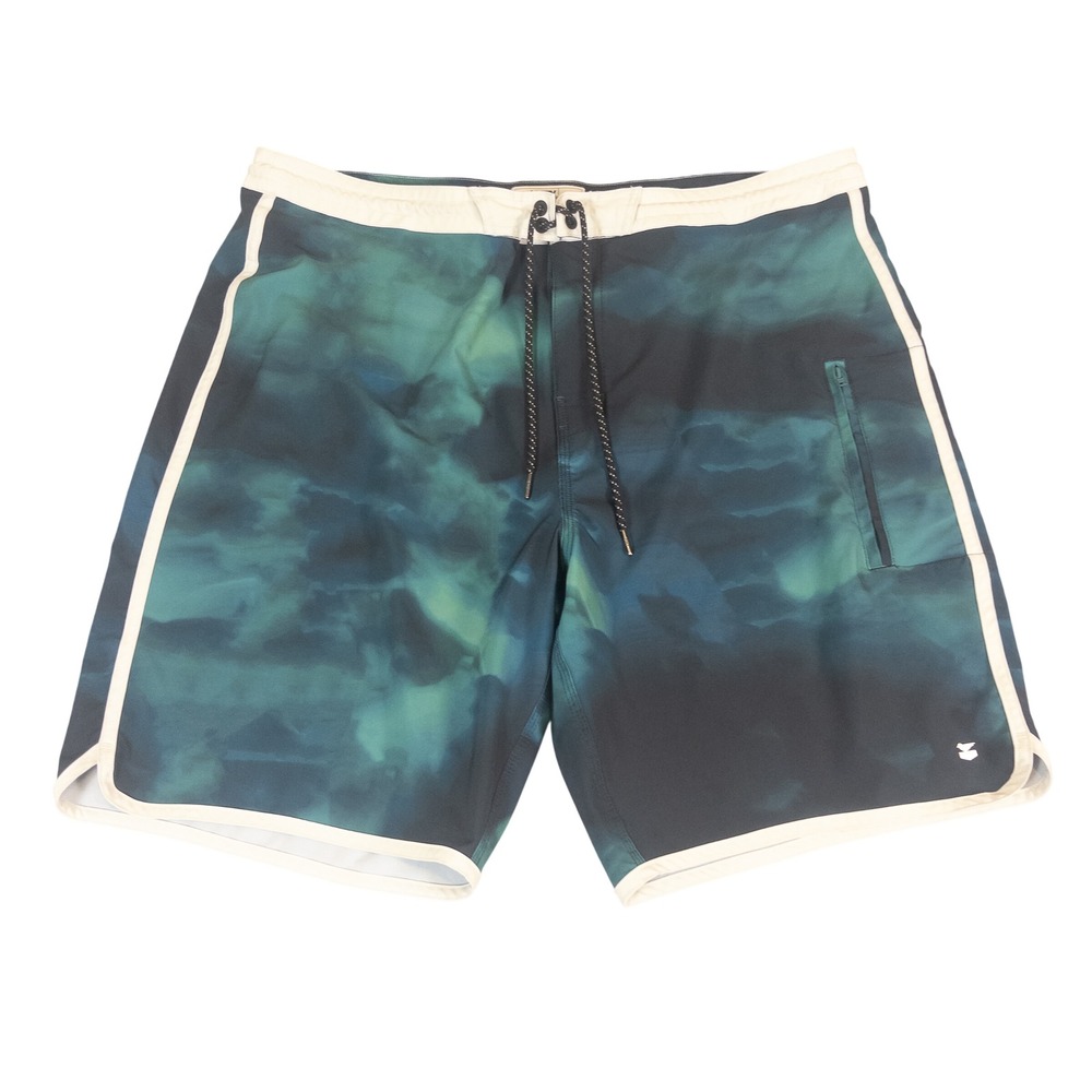 Jetty Mens Teal Blue Tie Dye Board Shorts Swim Trunks Size 40
